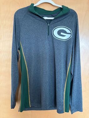 NFL Green Bay Packers TX3 Cool Quarter Zip Pullover Size M